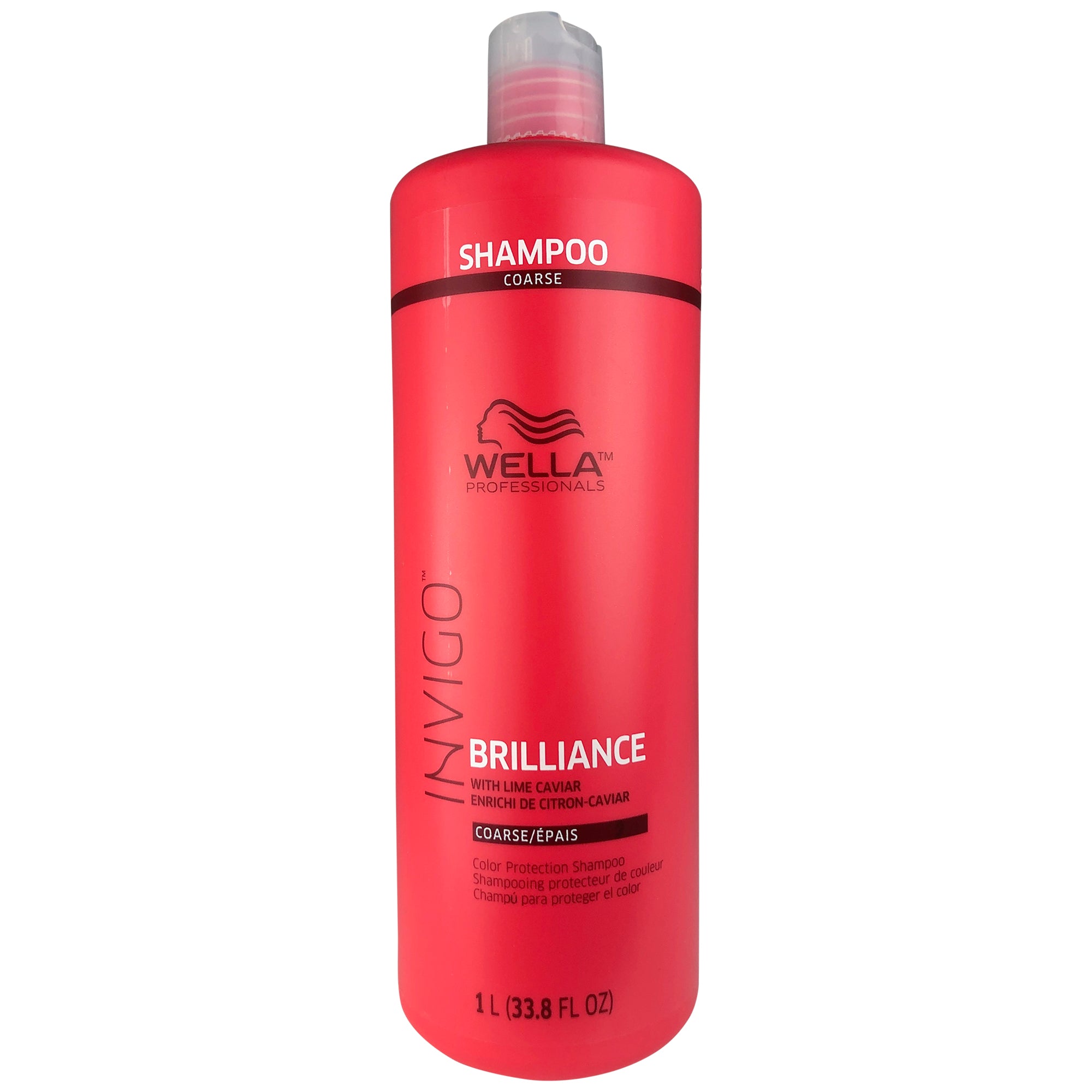 WELLA Invigo Brilliance Shampoo with Lime Caviar Color Protection for Coarse Hair 33.8 oz